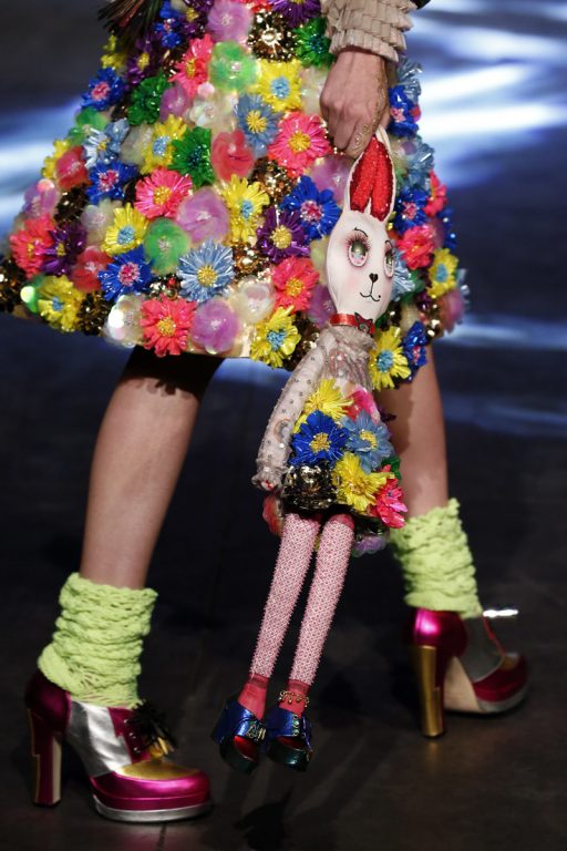 A model presents a creation by Indian designer Manish Arora as part of his Spring/Summer 2016 women's ready-to-wear fashion show in Paris, France, October 1, 2015. REUTERS/Benoit Tessier