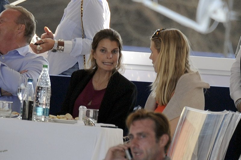 Saint tropez, Athina Onassis and Doda De Miranda at Jumping