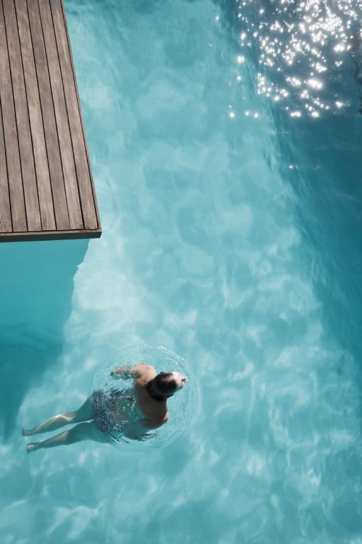 Woman in swimming pool