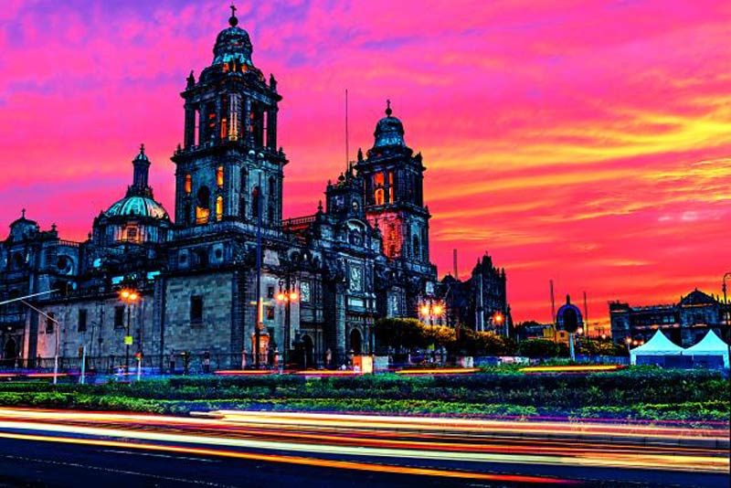 Metropolitan Cathedral Zocalo Square Mexico