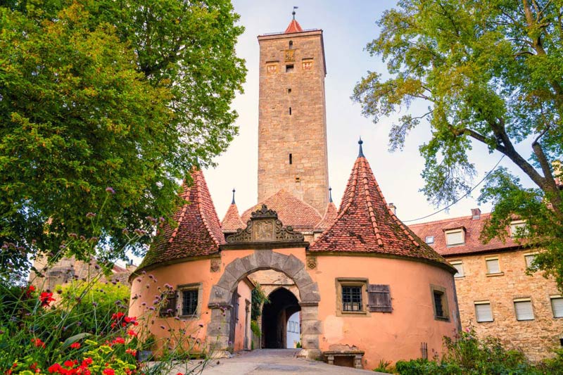 The Burgtor Castle Gate In Rothenburg Ob Der Tauber. Germany