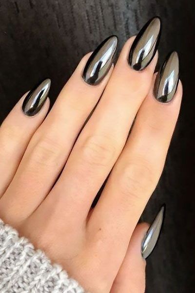 30 Minimal Black Nail Designs The Gray Details