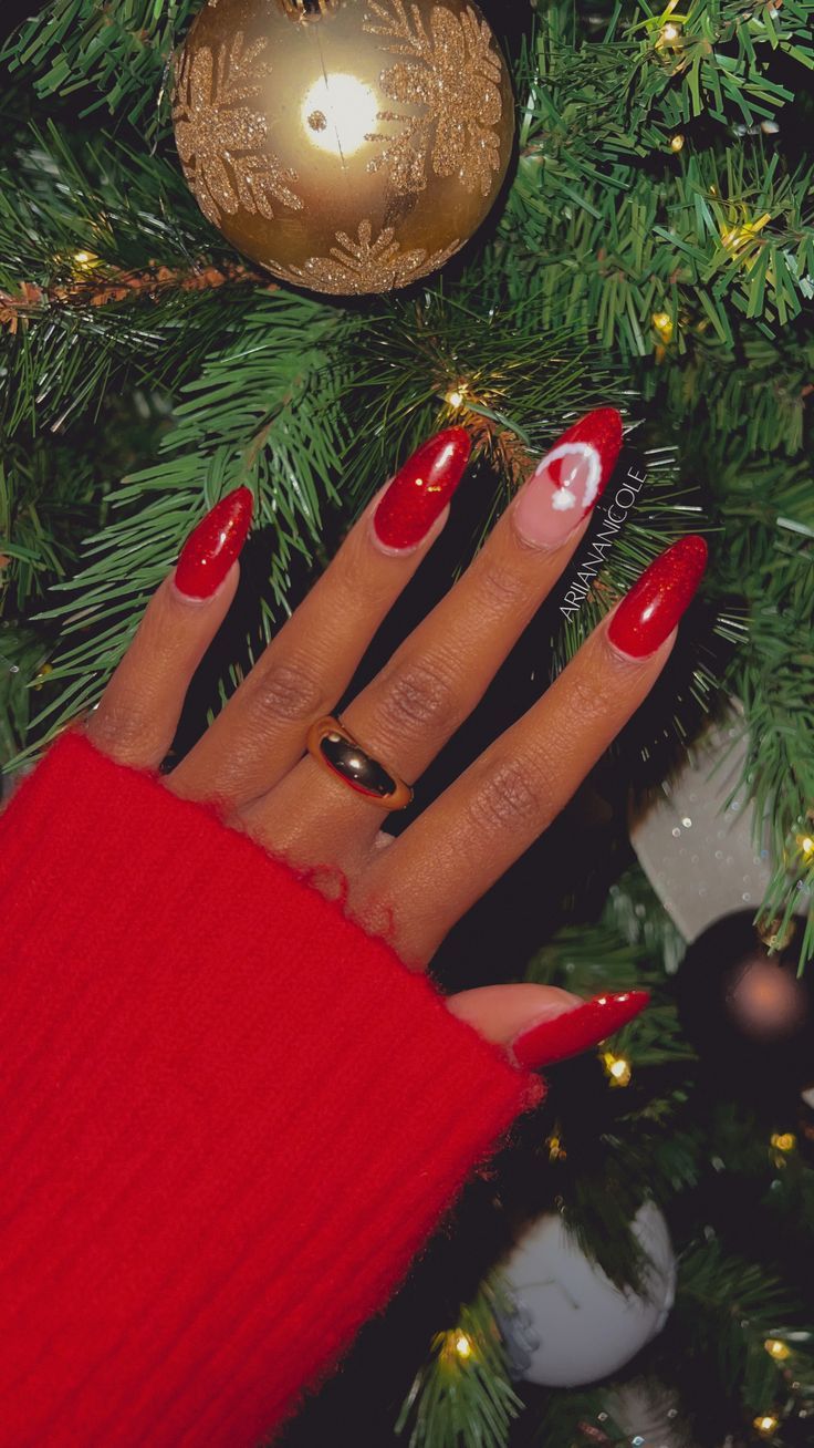 Santa Hat Nails