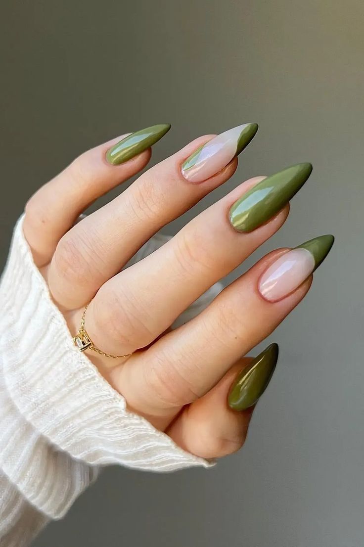 25 Chic Olive Green Nails Youll Want To Get For Your Next Mani