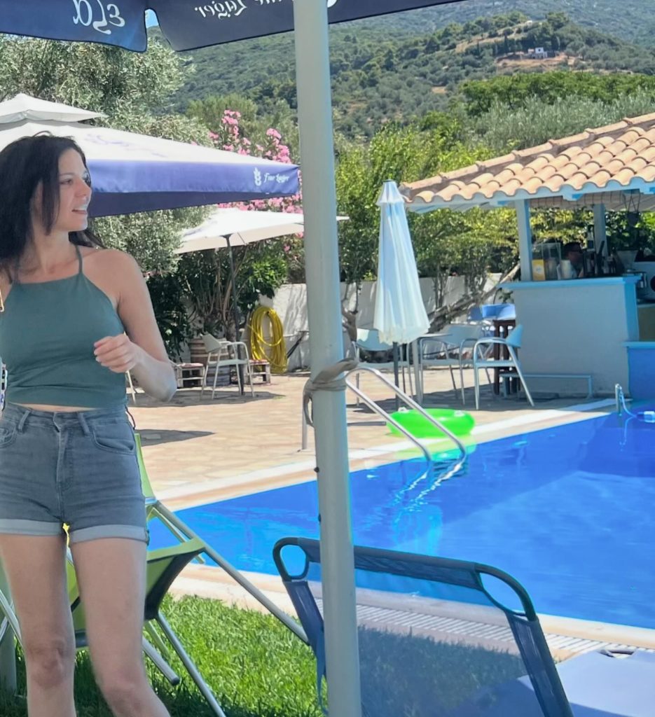 Photo By Marilita Lampropoulou On July 14 2024. May Be An Image Of 2 People Deck Chair Parasol Umbrella Pool Outdoors And Cabana