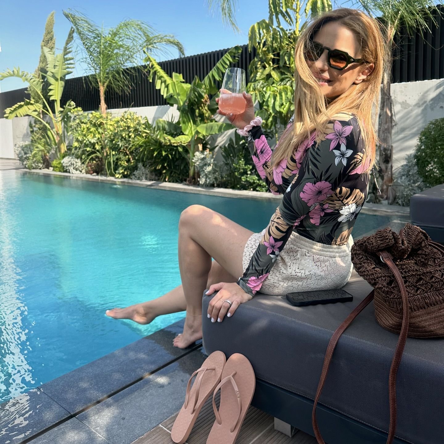 Photo By Χριστιάνα Αριστοτέλους On July 15, 2024. May Be An Image Of 1 Person, Espadrilles, Eyewear, Deck Chair, Pool And Cabana. (1)
