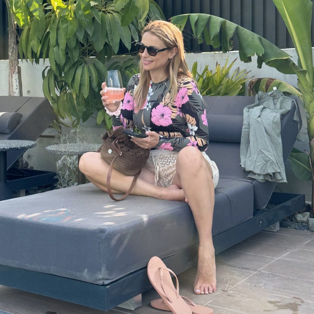 Photo By Χριστιάνα Αριστοτέλους On July 15 2024. May Be An Image Of 1 Person Strawberry Daiquiri Macrame Deck Chair Sarong Chaise Lounge Outdoors And Cabana 3