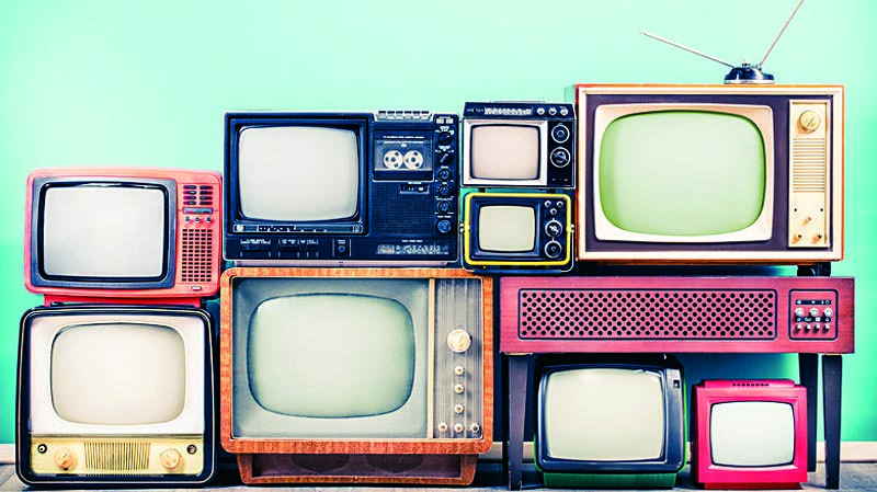 Retro,classic,tv,receivers,set,from,circa,60s,,70s,and