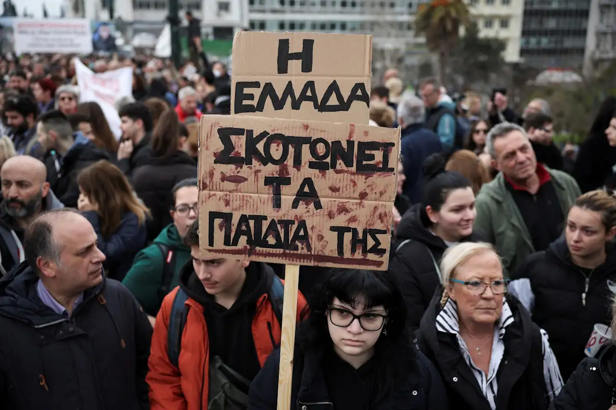 2025 02 28t082522z 2020864332 Rc2k3daxoo6y Rtrmadp 3 Greece Trains Crash Anniversary Protest.jpg