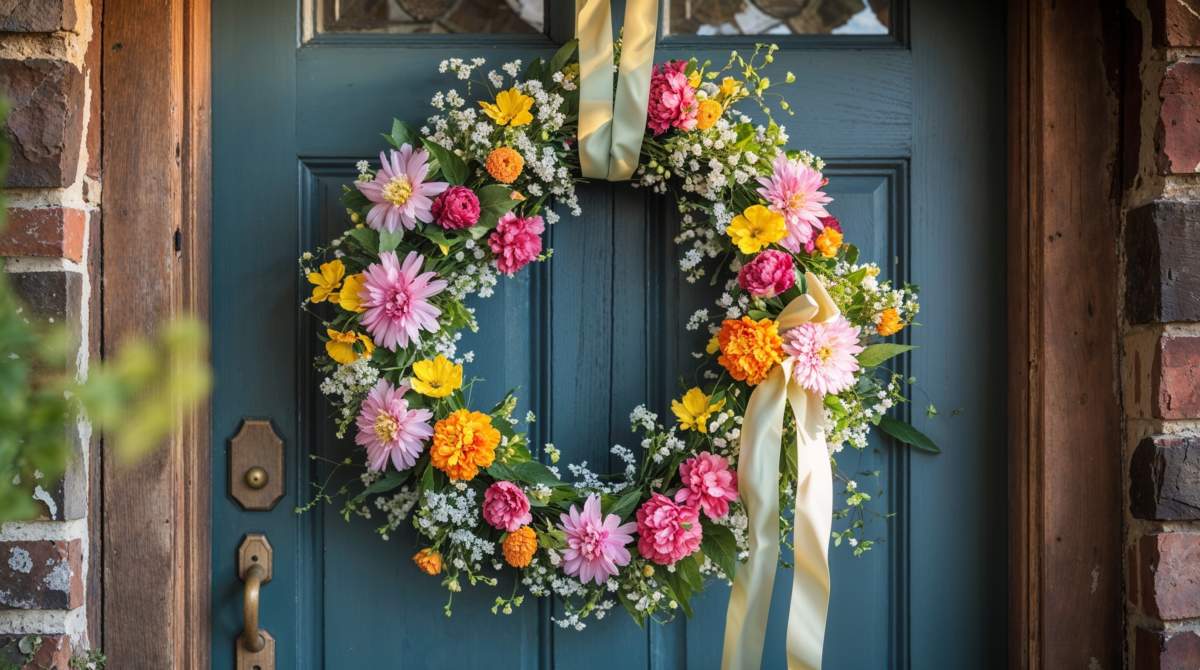 Spring Wreath Festive Door Decoration