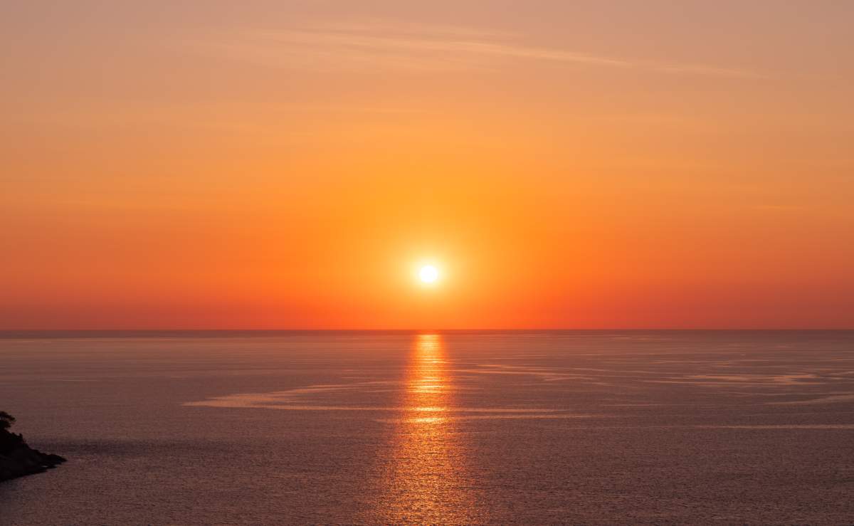 Beautiful Sunset On Andaman Sea At Windmill View Point Near Laem