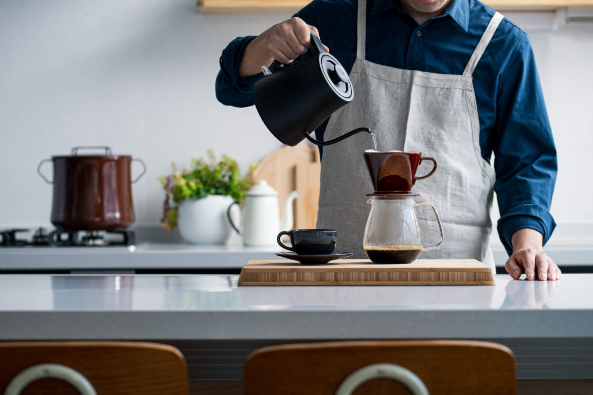 Making Coffee In The Kitchen