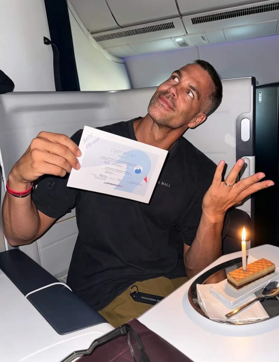 ✨a Tiny Cake.one Candle.somewhere Above Greenland.on Our Way To Our Honeymoon.sometimes The Smal