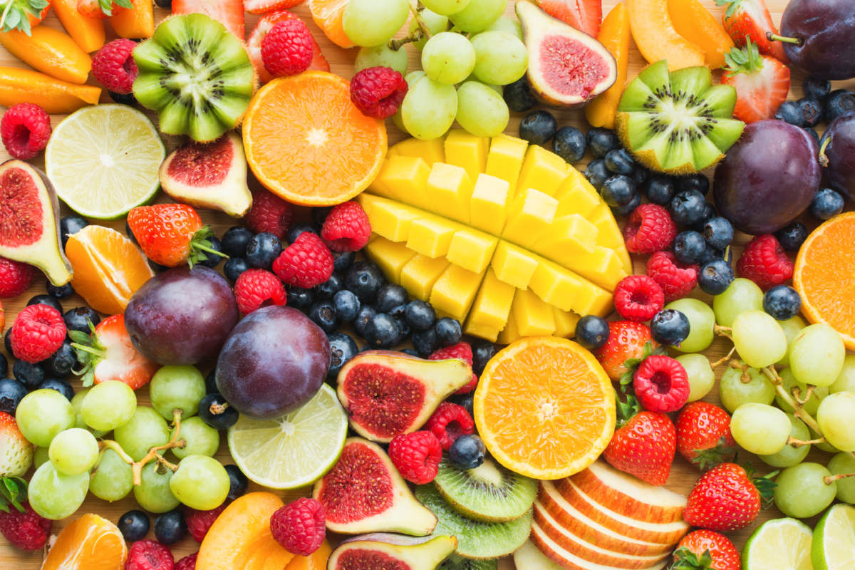 Raw Fruits Berries Platter